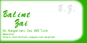 balint zai business card